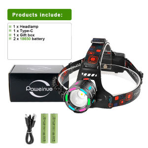 9000000LM Powerful LED Headlamp 800W Long Range Headlight Flashlight 18650 Rechargeable High Power Fishing Head Lamp Light