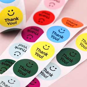 Stiker Thankyou Best Wishes Deco Hias HP Tumbler Laptop Koper Stiker Lucu Memo Planner Warna Warni
