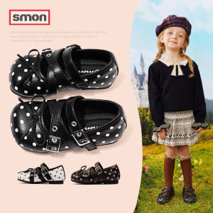 SOUMON | Polka Dot Bow Mary Jane Flat Soft Sole Girls Shoes