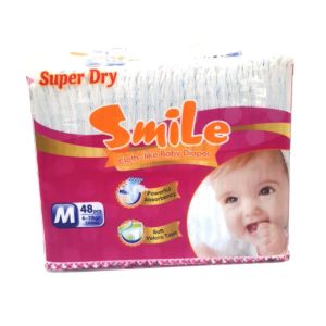 Smile Cloth-like Tape Baby Diapers Medium 48