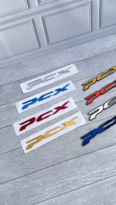 EMBLEM PCX TIMBUL 3D MERK MOSCOW ORIGINAL LOKAL BRAND  STICKER TIMBUL 3D LOGO PCX TIMBUL ISI 1 SET ATAU 2 PCS BAHAN ACRILIC PREMIUM AKSESORIS MOTOR COCOK UNTUK SEMUA HONDA PCX