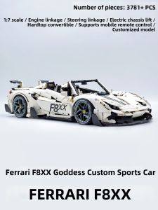 Modified F8 Racing Car Electric Elevating Chassis Building Block Toy