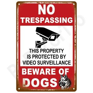 CIFbuy | 2D Flat Aluminum Sign - No Entry Surveillance Camera Sign Durable Outdoor Metal Plaque 20.32x30.48 CM with Dutch Text & Graphic