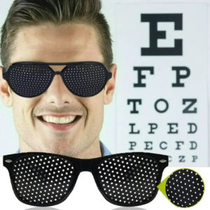 แว่นตาแก้ไขการมองเห็นสำหรับผู้ชายผู้หญิงป้องกันความเหนื่อยล้าแว่นสายตามีรูแบบมีรูสำหรับป้องกันสายตาสั้น