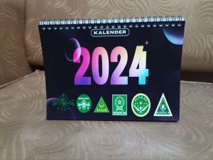 Kalender Duduk Tanggalan Meja Almanak Tahun 2025 Custom Logo Nahdlatul Ulama