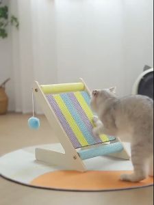 Pet World Wooden Corrugated Board Sisal Rope Cat Scratcher Scratching Toy / Board Replacement