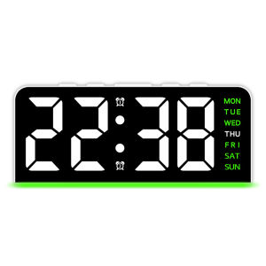 Digital LED Alarm Clock Desktop Table Clock Night Light with Time Temperature Display Backlight Snooze Clock Modern Decor