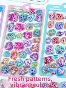 QIFUXING | Children Cartoon Anime 3D Crystal Embossed Stickers