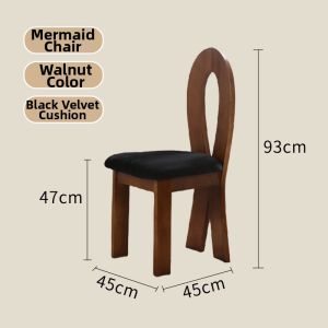 MU FENG ZHI NAN | Vintage Bohemian Style Dining Chair Real Wood