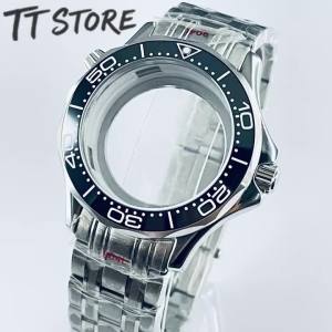 41mm Waterproof Watch Case Stainless Steel Bracelet Compatible With Seamaster 300/600 NH35 NH36 NH34 Movements 31mm Dial Watch