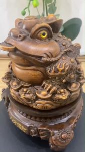 Tượng Thiềm Thừ/Cóc 3 chân chất liệu Composite và bột đá sơn tĩnh điện hàng cao cấp nhập khẩu Đài Loan