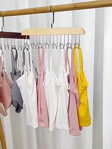 Household 8-hook wooden sling hanger 8钩木质吊带衣架