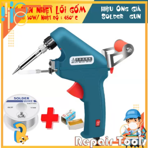 Hàn lõi gốm 60W Solder Gun Tự Động đẩy chì Tay Hàn Dụng Cụ Hàn Bảng Mạch Sửa Chữa Điện Tử