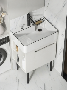 NIUNAISI | Bathroom Side Storage Laundry Cabinet 60cm
