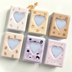 3-inch PVC Mini Photo Album with 40 Grids Cute Keychain Pendant Star Card One Grid Star Chasing Card Album