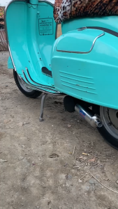 Knalpot Vespa Racing Harian Buang Kiri Pendek DKR