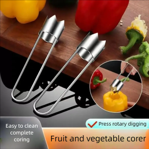 New stainless steel fruit peeling and core removal tool - perfect for pears and apples. Kitchen tool.