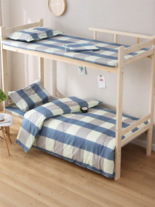 Luxury Dormitory Single Bed Sheet Set Cotton
