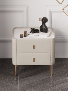 IDEA SPACE | Luxurious Bedside Table Marble Drawer