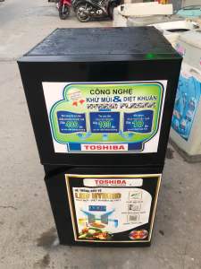 (Chỉ bán ở khu vực Hà nội) Tủ lạnh cũ tốt Toshiba 100L ga lốc zin( có sơn lại)