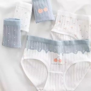 COMBO 10 Quần lót nữ cotton tăm họa tiết Cherry dễ thương - Chất mềm mại thoáng khí kết hợp vải đáy khảng khuẩn -QLN111