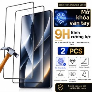 2 Chiếc NNBILI Kính Cường Lực Siêu Trong Suốt Bảo Vệ Màn Hình Cho Samsung Galaxy S26/S25/S24/Ultra S23/S22/S21/Plus Bảo Hiểm Toàn Diện Chống Trầy Xước Chống Vân Tay Độ Phân Giải Cao
