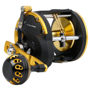 Sougayilang Trolling Fishing Reels 6BB 4.1:1 High Speed Ratio Super Strong Right Hand Reel Max Drag 28kg for Sea Fishing Tackle