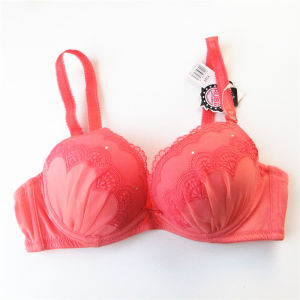 European Series Lace Removable Strap Bra Womens Underwear Thick Bottom Thin Top Bra V-Neck Style Youth Female Suitable