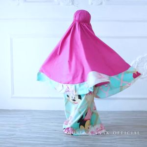 Mukena Anak Karakter Minie Pink Toska Sajadah