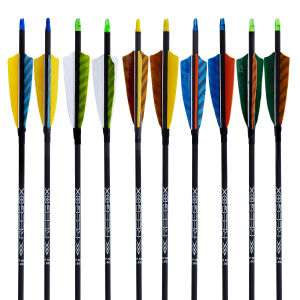 31“Carbon fiber arrows Club Carbon arrows Sports equipmten Shaft Straightness 0.003 Real feathers