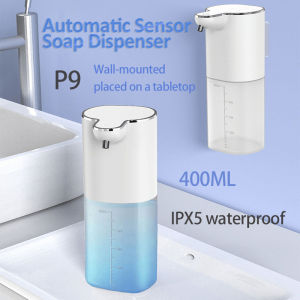 Automatic Sensor Soap Dispenser 400ml Liquid Soap Dispenser USB Rechargeable Electric 4-level Adjustable Bathroom Soap Dispenser