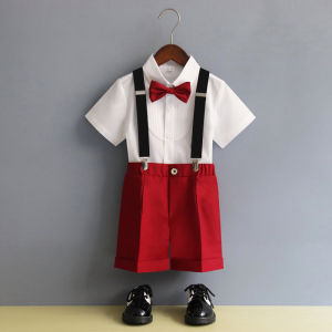 next Yue Boys Summer Short Sleeve Suit Performance Pantsuit Stylish British Style Cotton Childrens Clothing Set for Boys
