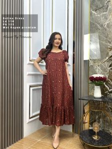 BELINA DRESS MOTIF//DASTER KARINA MOTIF TERBARU BUSUI//DRESS JASMINE PENDEK HAWET RAYON PREMIUM