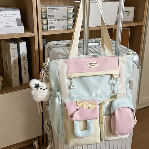 Girls Single Shoulder Crossbody Bag Small Crowd Ins Style Book Bag 2025 New Handbag Nylon Material Zinc Alloy Hardware