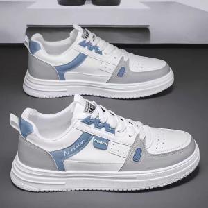 Spring Autumn Mens Casual Shoes Breathable Soft Bottom Trendy All-Match Comfortable Leather Splicing Stitching Style