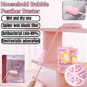 Household Bubble Feather Duster Telescopic Bending Duster Dust Crevice Bed Bottom Broom Portable Cleaning Tool 泡泡除尘掸