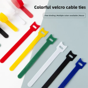 Hook & Loop Cable Ties - Reusable Cord Organizer for Data Charger & PC Wires | Home Cable Management