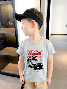 Boys Summer Brand Cotton T-Shirt Short Sleeve Cartoon Print Comfortable Breathable Casual Wear for Babies And Toddlers