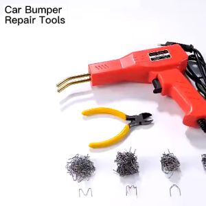 [High Quality]Car Bumper Repair Tool Kit 50W 220V Plastic Repair Solder Stapler Welding Machine Gun Welder Mechanic Tools (UK Plug)