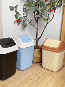 Clean Store 13/15L Press Trash Can with Cover Sealed Odor Proof for Kitchen/Bathroom Hanging & Pressed Type Household