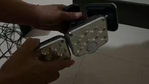 HAIGE Đèn tường năng lượng mặt trời cảm biến chuyển động Có thể xoay nhiều góc độ 50W/2400mAh/138LED