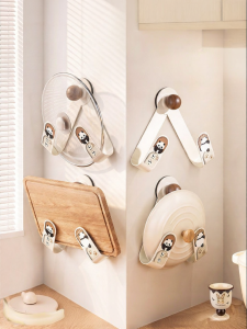 MODERN SWEETHOME | Rotatable Suction Pot Lid Holder Stainless Steel
