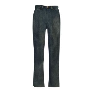 HetingHOME | Hetinghome Loose Straight Leg Mens Jeans Trendy American Style Couples Denim Pants Mid Waist Zipper Closure Casual Cotton Blend