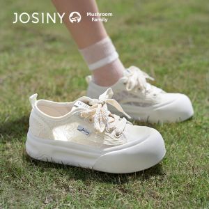 Josiny | Thick Sole Summer Breathable Casual White Shoes