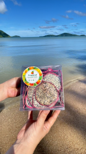 แก้วมังกรอบแห้งธรรมชาติ 90 ชิ้น | Dried Dragon Fruit | ไร้น้ำตาล สำหรับตกแต่งและทานเล่น ส่งไว 1–3 วัน