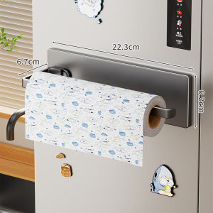 evesigar | Magnetic Paper Towel Holder No-drilling Side-mount Refrigerator External Storage
