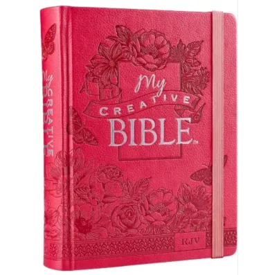 KJV My Creative Bible Bright Pink Hardcover Faux Leather Journaling Bible