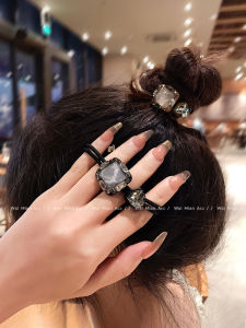 Fashionable Crystal Cube Hair Ties for Women Versatile Ball Headbands Korean Style Hair Accessories for Fresh out New Spring Summer