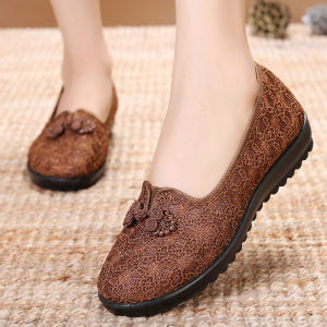 SHIPAILUO | Breathable Mesh Shoes Mom Summer New Style Old Beijing Cloth Women Middle Aged And Elderly Head Hole Slip Resistant Grandmother Shoes