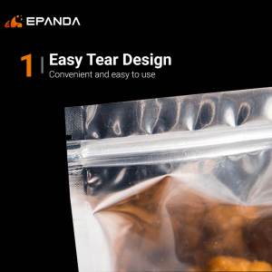 50pcs Aluminium Zip Lock Food Bag Plastic With Window Beg Zip Plastik Makanan Kering Cookies Packing